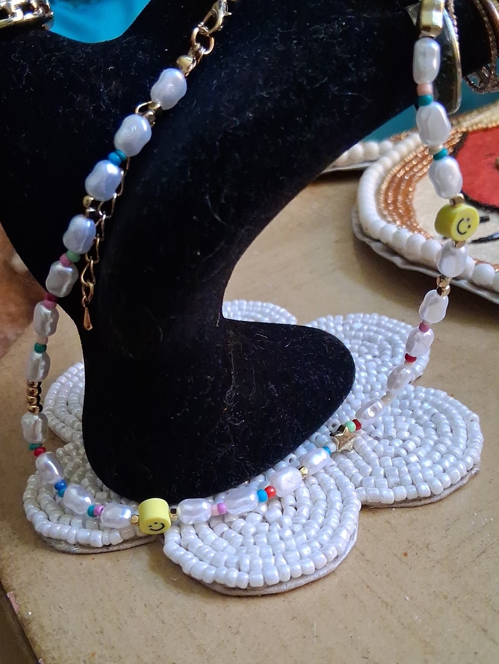 Pearl Like Beaded Neckless